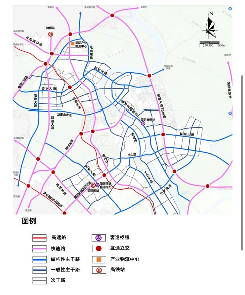 城市交通规划示意图
